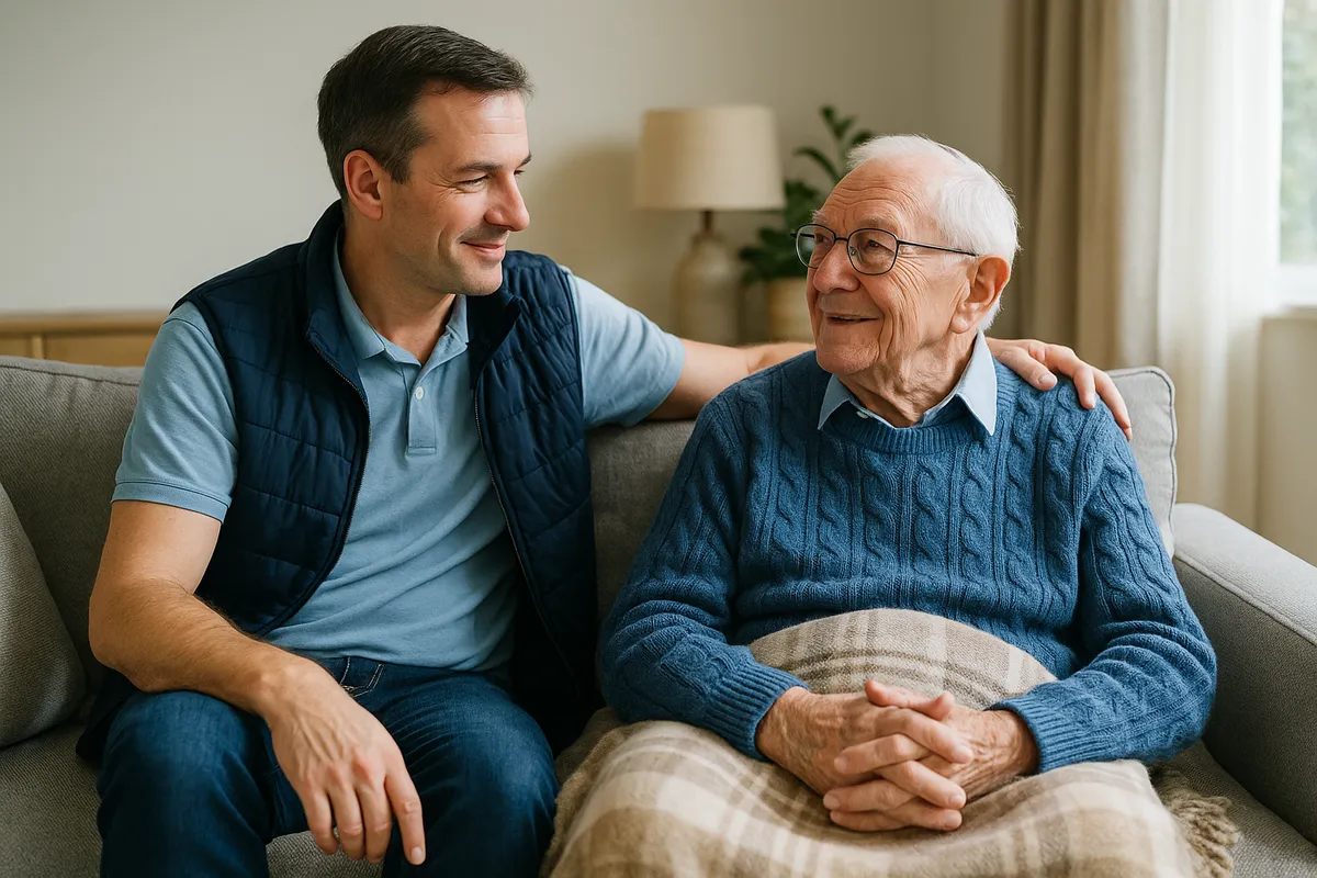 Seniors enjoying independent living community