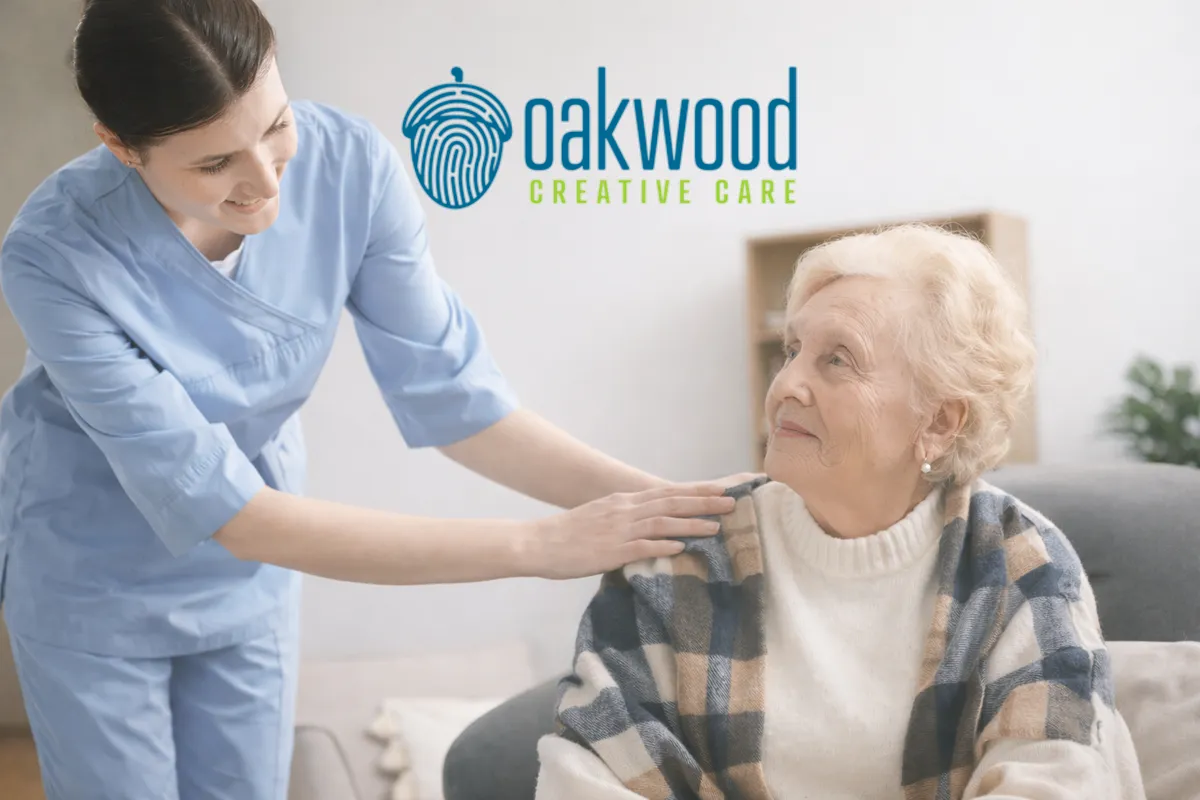 Caregiver supporting an older adult